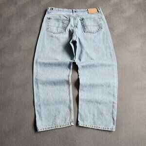 Vintage Y2K Ralph Lauren Baggy Loose Fit Blue Denim Jeans 38x30